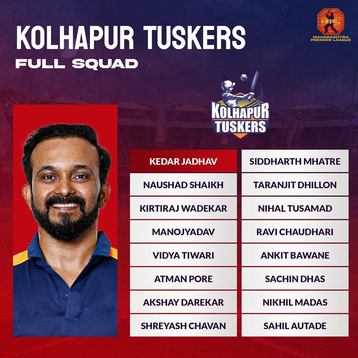 Kolhapur Tuskers Full Squad 